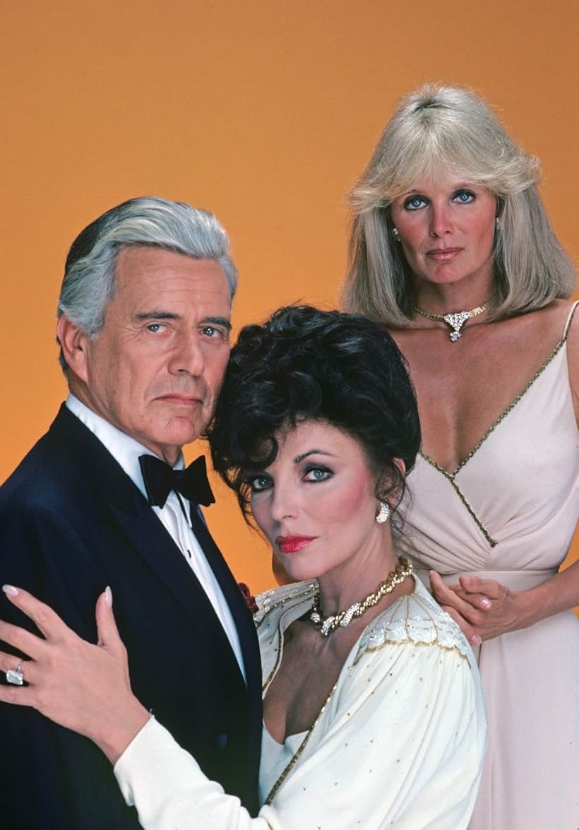 Joan Collins, John Forsythe, and Linda Evans in Dynasty (1981)