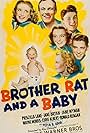 Eddie Albert, Ronald Reagan, Jane Bryan, Priscilla Lane, Wayne Morris, and Jane Wyman in Brother Rat and a Baby (1940)