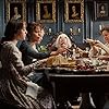 Donald Sutherland, Brenda Blethyn, Keira Knightley, Jena Malone, Rosamund Pike, Talulah Riley, Sinead Matthews, and Carey Mulligan in Pride & Prejudice (2005)