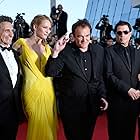 Quentin Tarantino, Uma Thurman, John Travolta, Kelly Preston, and Lawrence Bender at an event for Pulp Fiction (1994)
