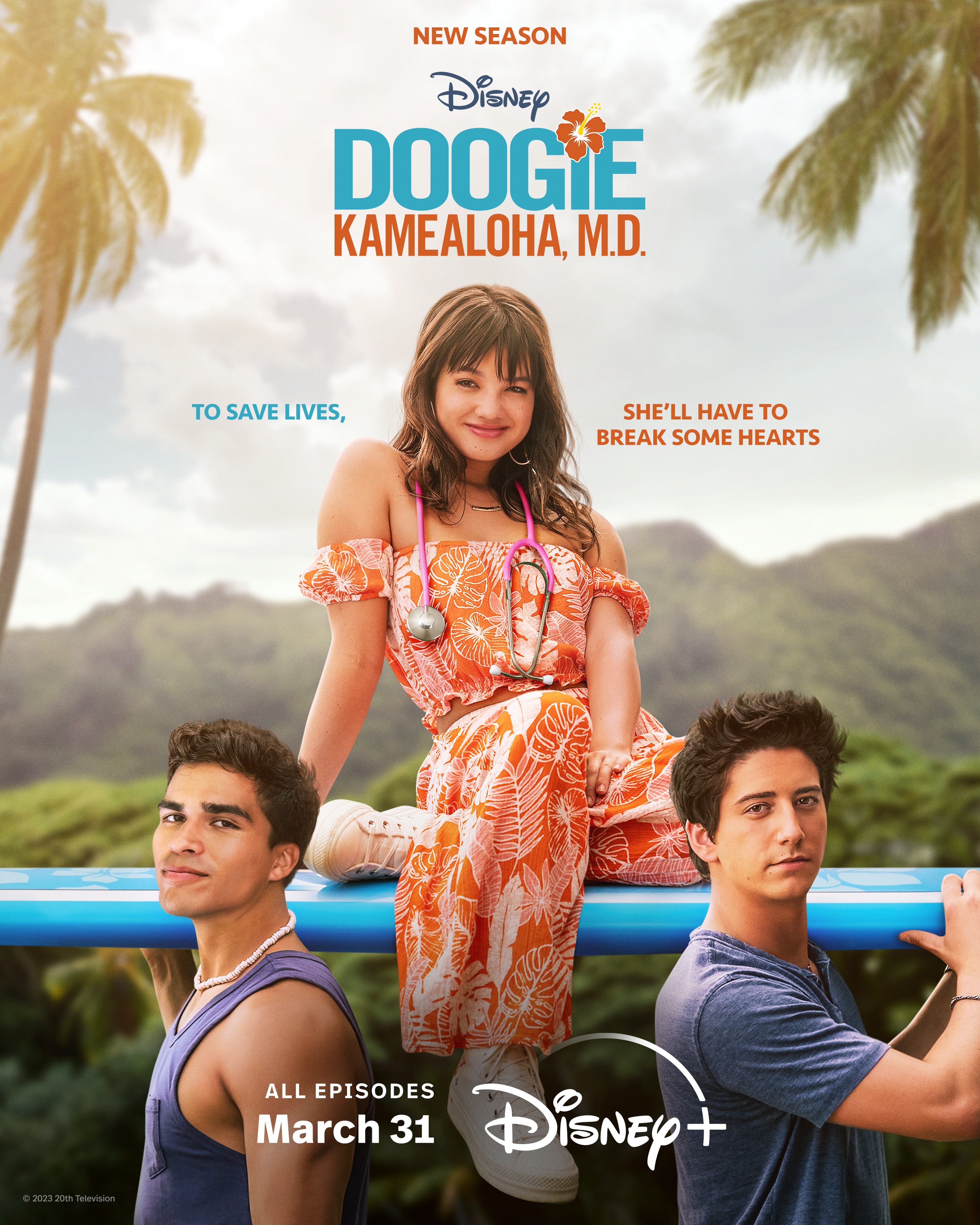 Milo Manheim, Alex Aiono, and Peyton Elizabeth Lee in Doogie Kamealoha, M.D. (2021)