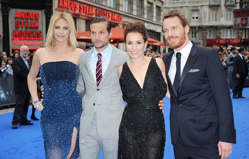 Charlize Theron, Noomi Rapace, Michael Fassbender, and Logan Marshall-Green at an event for Prometheus (2012)