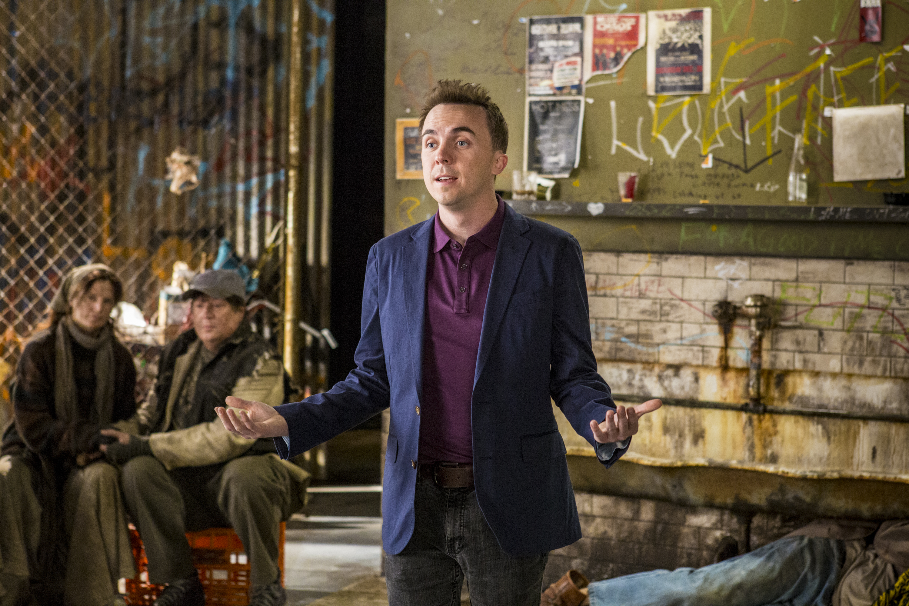 Frankie Muniz, Boyana Balta, and David Brian Smith in Preacher (2016)