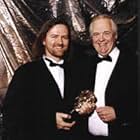 1999, Receiving BAFTA Award for ELIZABETH from Sir Tim Rice