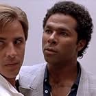 Don Johnson and Philip Michael Thomas in Miami Vice (1984)