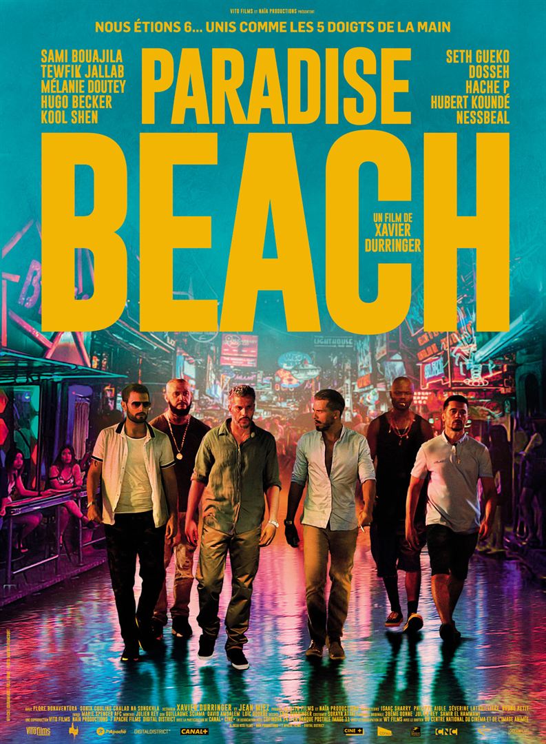 Sami Bouajila, Tewfik Jallab, Hubert Koundé, Kool Shen, Hugo Becker, and Seth Gueko in Paradise Beach (2019)