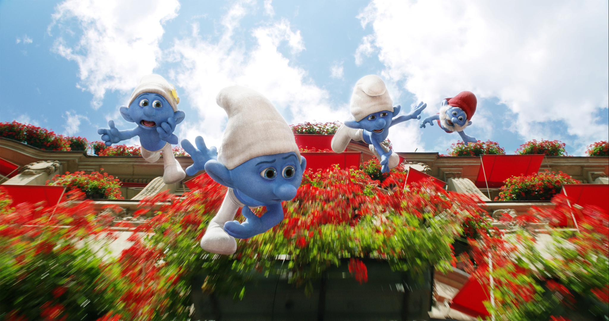 Paul Reubens, Jonathan Winters, Shaquille O'Neal, John Oliver, Youssef Hajdi, Joanna Leeds, Naomi Frenette, and Katy Perry in The Smurfs 2 (2013)