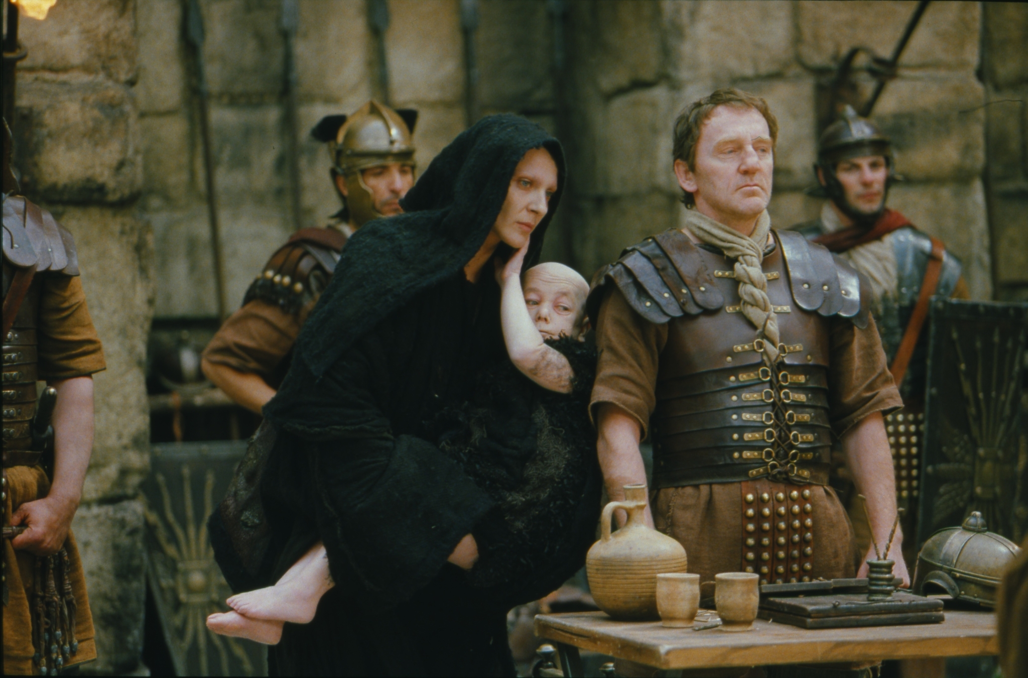 Rosalinda Celentano, Romuald Andrzej Klos, and Davide Marotta in The Passion of the Christ (2004)