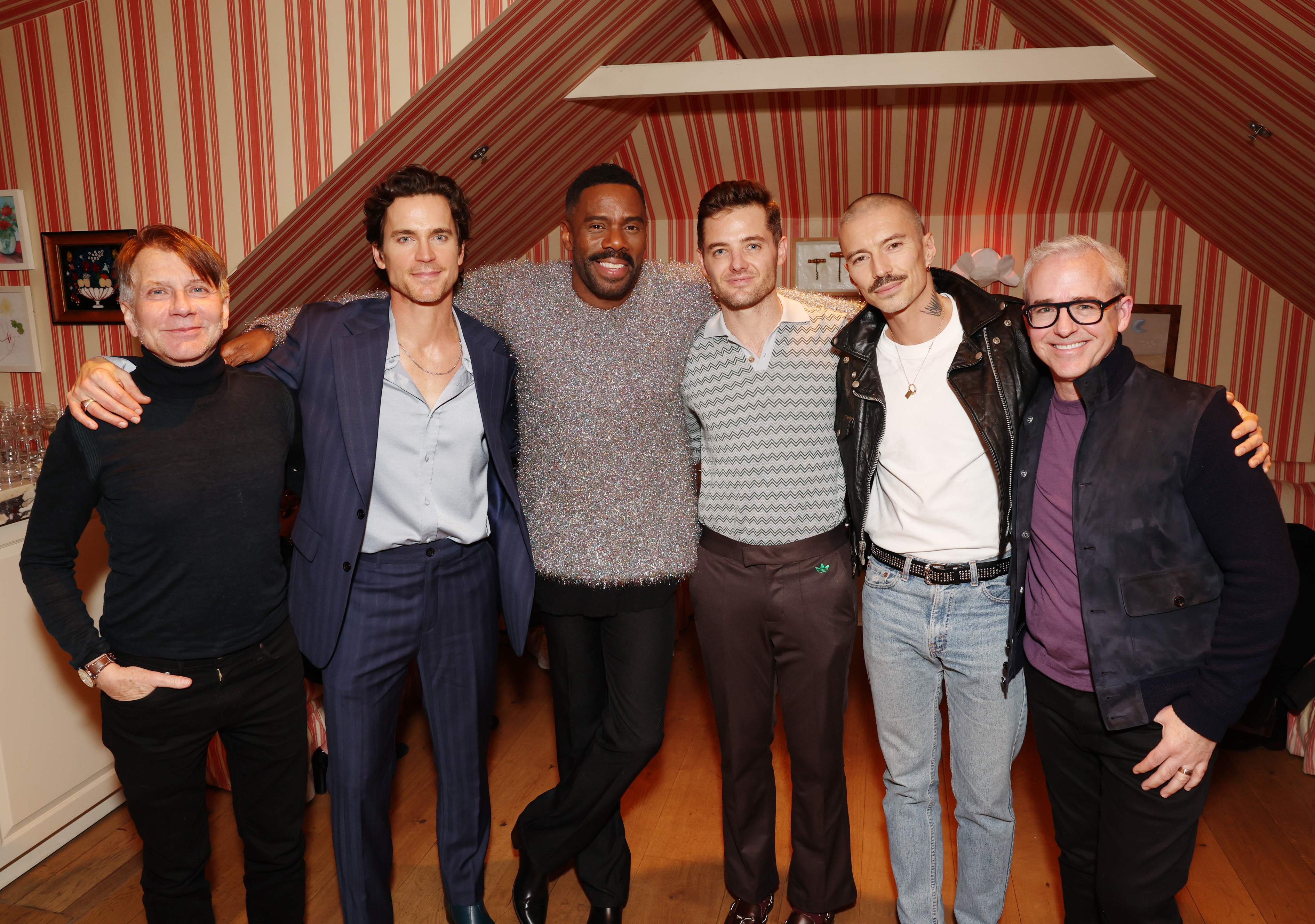 Matt Bomer, Colman Domingo, Ron Nyswaner, Raul Domingo, Jess Cagle, and Robbie Rogers at an event for Fellow Travelers (2023)