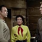 Joan Crawford, Sterling Hayden, and Scott Brady in Johnny Guitar (1954)