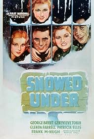 George Brent, Patricia Ellis, Glenda Farrell, Frank McHugh, and Genevieve Tobin in Snowed Under (1936)