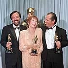 Jack Nicholson, Shirley MacLaine, and James L. Brooks in The 56th Annual Academy Awards (1984)