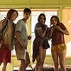 Sadie Calvano, Daniel Doheny, Geraldine Viswanathan, and Luke Spencer Roberts in The Package (2018)