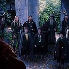 Sean Astin, Sean Bean, Elijah Wood, Viggo Mortensen, Ian McKellen, Orlando Bloom, Billy Boyd, Dominic Monaghan, John Rhys-Davies, and Hugo Weaving in The Lord of the Rings: The Fellowship of the Ring (2001)