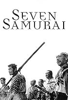 Toshirô Mifune, Daisuke Katô, and Takashi Shimura in Seven Samurai (1954)