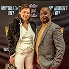 Elisha Applebaum and Dywayne Thomas attends an Exclusive Premiere Screening by Broken Flames and Candid Broads Productions  at the Cine Lumiere in London, England.