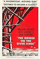 Alec Guinness, William Holden, Jack Hawkins, Sessue Hayakawa, Geoffrey Horne, and Ann Sears in The Bridge on the River Kwai (1957)