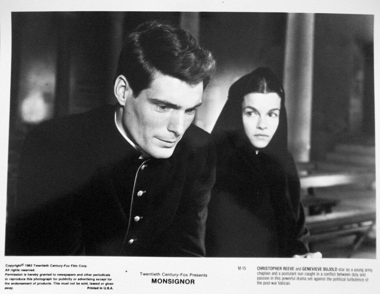 Geneviève Bujold and Christopher Reeve in Monsignor (1982)