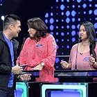 Dingdong Dantes, Via Veloso, and Allona Amor in Family Feud Philippines (2022)