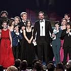 Winona Ryder, Matthew Modine, David Harbour, Rob Morgan, Caleb McLaughlin, Millie Bobby Brown, Finn Wolfhard, Gaten Matarazzo, and Shannon Purser at an event for Stranger Things (2016)