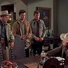 Spencer Tracy, Richard Widmark, Earl Holliman, and Hugh O'Brian in Broken Lance (1954)