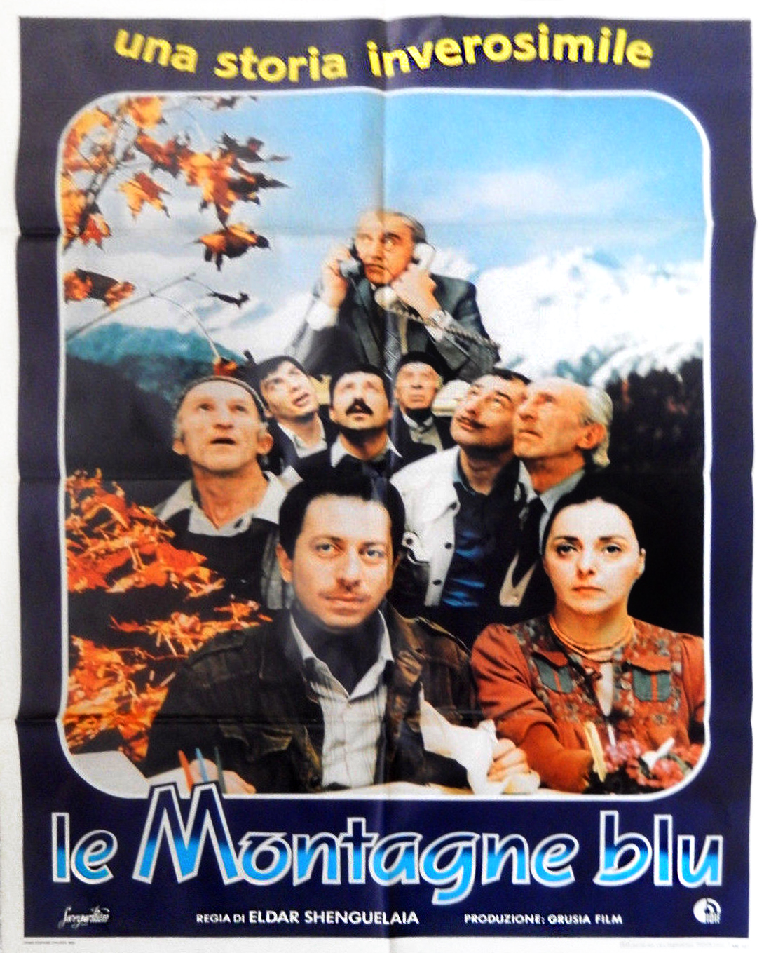 Ramaz Giorgobiani, Vasil Kakhniashvili, and Darejan Sumbatashvili in Blue Mountains, or Unbelievable Story (1983)