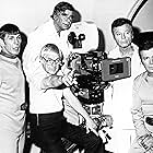 Leonard Nimoy, William Shatner, DeForest Kelley, Gene Roddenberry, and Robert Wise in Star Trek: The Motion Picture (1979)