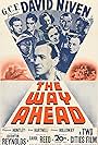 David Niven, Leslie Dwyer, Jimmy Hanley, William Hartnell, Stanley Holloway, Mary Jerrold, John Laurie, and Tessie O'Shea in The Way Ahead (1944)