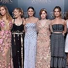 Suki Waterhouse, Bella Heathcote, Millie Brady, Ellie Bamber, Lily James and Hermione Corfield at event for Pride and Prejudice and Zombies 