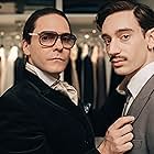 Daniel Brühl and Théodore Pellerin in Becoming Karl Lagerfeld (2024)