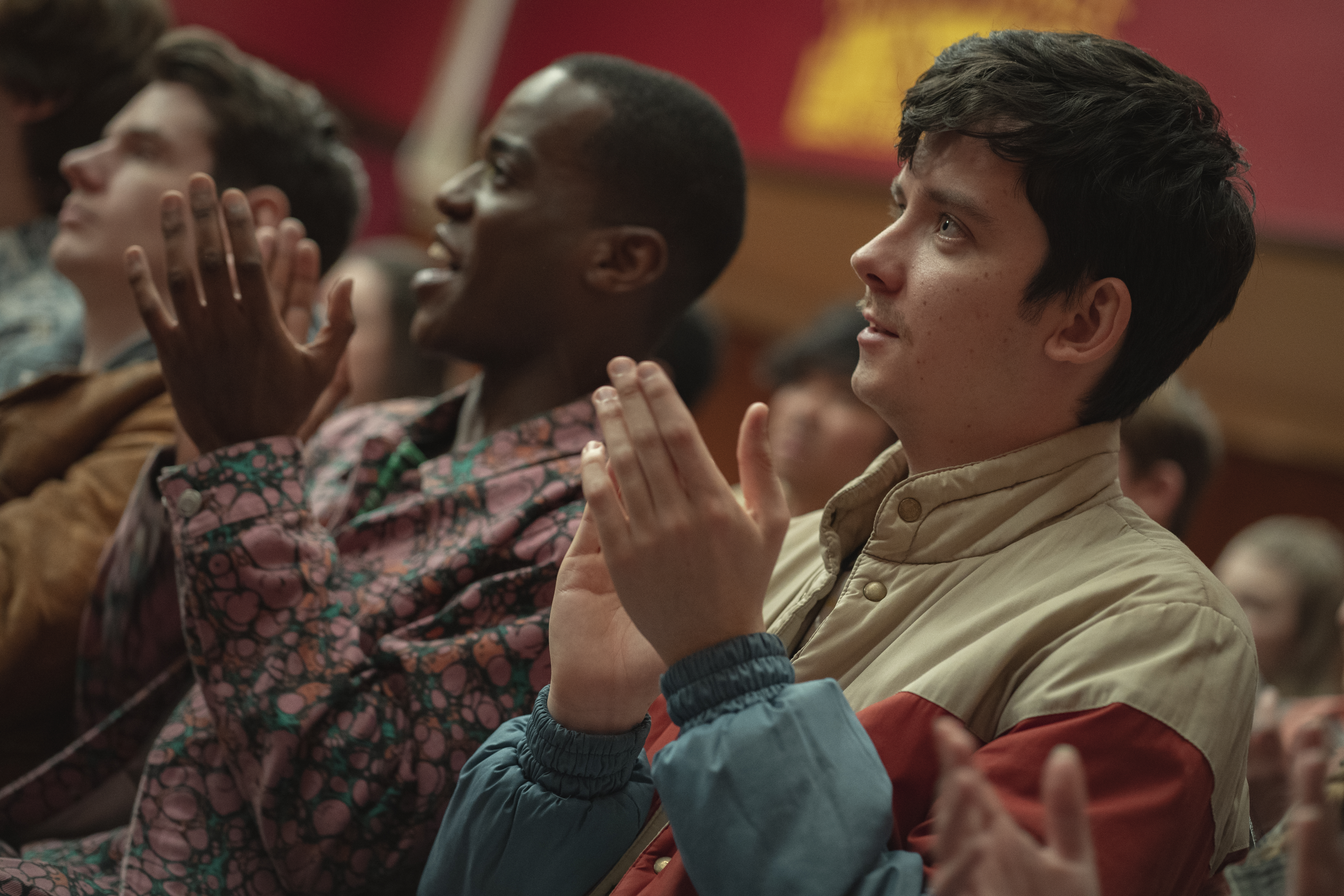 Asa Butterfield, Ncuti Gatwa, and Connor Swindells in Episode 6 (2021)