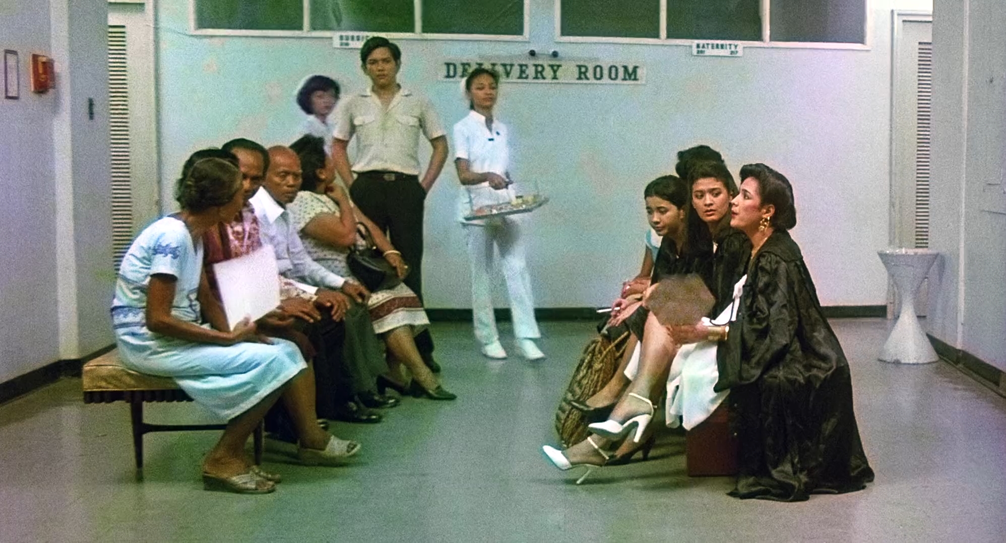 Gina Alajar, Sandy Andolong, Ronald Bregendahl, and Lorna Tolentino in Moral (1982)