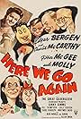 Edgar Bergen, Jim Jordan, Marian Jordan, Harold Peary, Ginny Simms, Charlie McCarthy, and Mortimer Snerd in Here We Go Again (1942)
