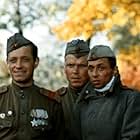 Oleg Dal, Mikhail Kokshenov, and Pavel Morozenko in Zhenya, Zhenechka i 'Katyusha' (1967)