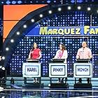 Dingdong Dantes, Karel Marquez, Monch Henares, Cathy Bilog, and Pinky Marquez in Family Feud Philippines (2022)