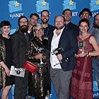 Herman Binge, Birrie le Roux, Rolanda Marais, Jaco Smit, Chris Vermaak, Albert Pretorius, Charl-Johan Lingenfelder, Ludwig Binge, Roelof Storm, Ilana Cilliers, and Christiaan Olwagen at an event for Johnny is nie dood nie (2016)