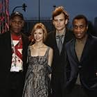 Attending the premiere screening of Poor Boy's Game were (from left) actors Danny Glover, Laura Regan and Rossif Sutherland with director Clement Virgo. Berlinale 2007 