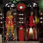 Deidre Hall, Tiffany Bolling, and Robert Sutton in Electra Woman and Dyna Girl (1976)