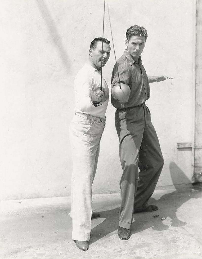 Errol Flynn and Fred Cavens in Captain Blood (1935)