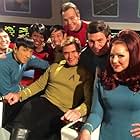 Chuck Huber, Grant Imahara, Vic Mignogna, Christopher Doohan, Michele Specht, Todd Haberkorn, Kim Stinger, and Wyatt Lenhart in Star Trek Continues (2013)