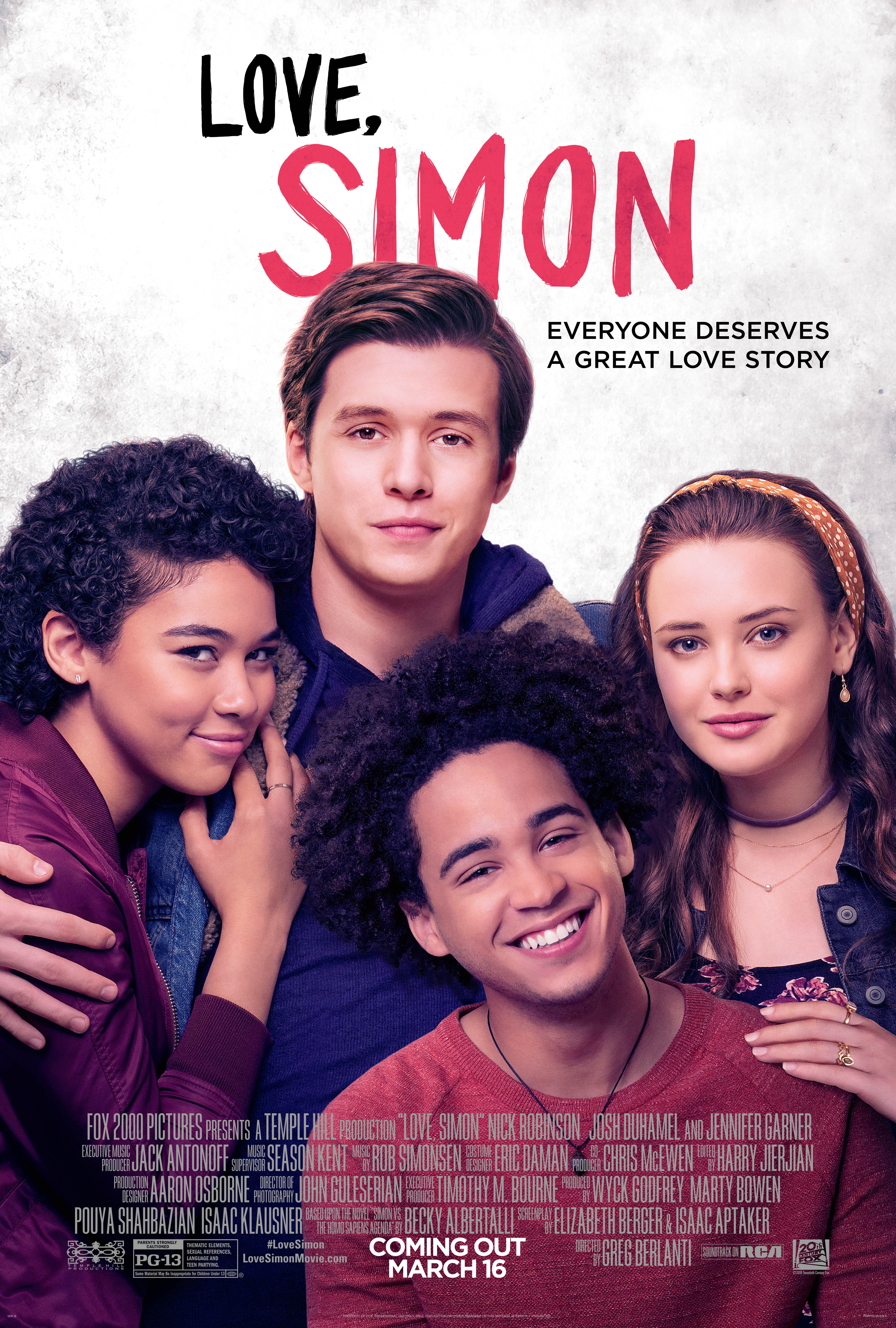 Alexandra Shipp, Nick Robinson, Jorge Lendeborg Jr., and Katherine Langford in Love, Simon (2018)