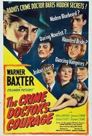 Warner Baxter, Hillary Brooke, Lloyd Corrigan, Jerome Cowan, Stephen Crane, Emory Parnell, and Mark Roberts in The Crime Doctor's Courage (1945)