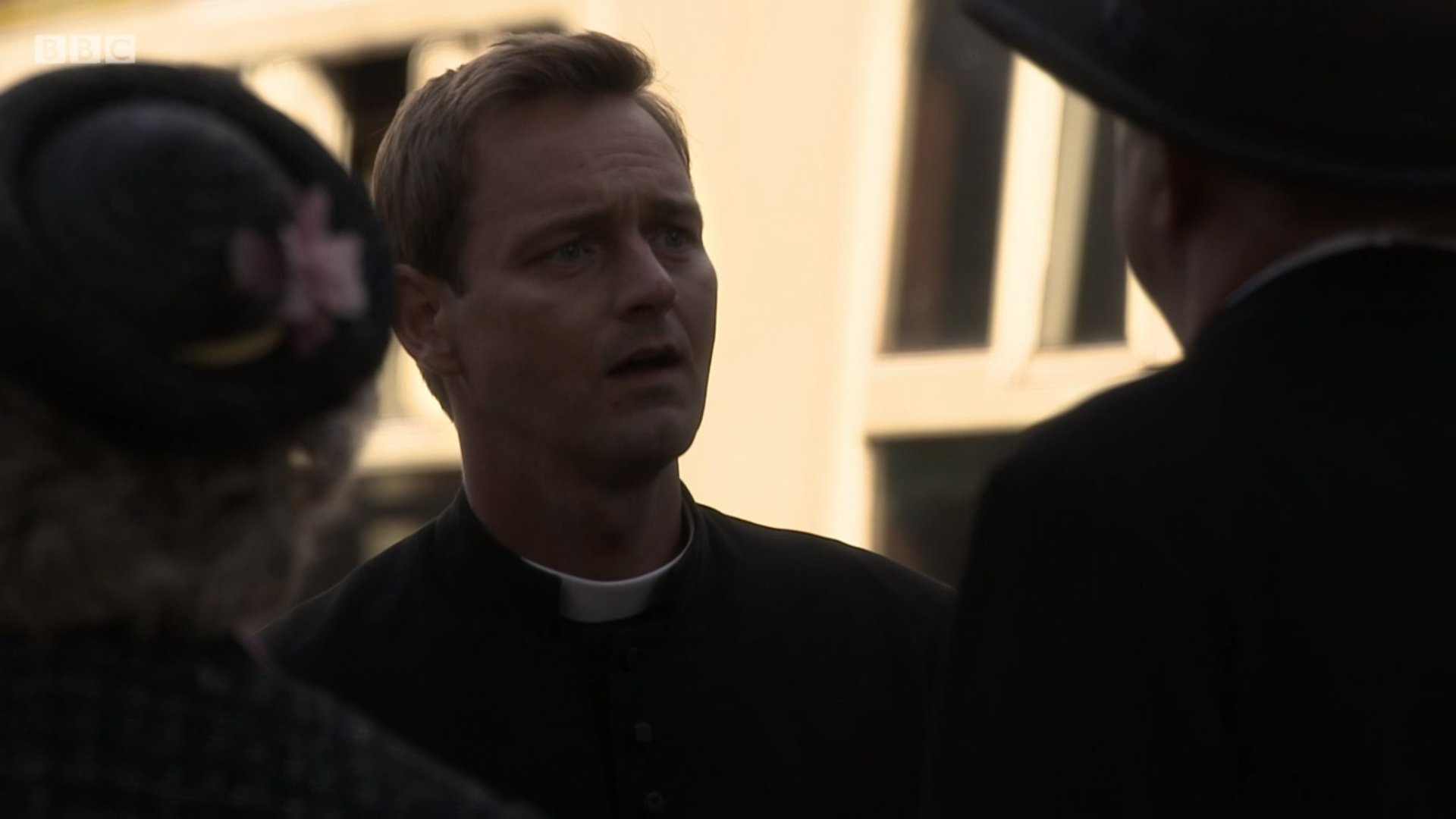 Sorcha Cusack, Rod Hallett, and Mark Williams in Father Brown (2013)