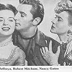 Robert Mitchum, Nancy Gates, and Anne Jeffreys in Nevada (1944)