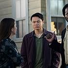 Harold Perrineau, Hannah Cheramy, and Ricky He in From (2022)