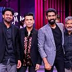 Karan Johar, S.S. Rajamouli, Prabhas, and Rana Daggubati in Koffee with Karan (2004)