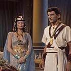 Gene Tierney, Judith Evelyn, and Edmund Purdom in The Egyptian (1954)