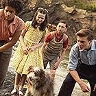 Diaana Babnicova, Kit Rakusen, Elliott Rose, Flora Jacoby Richardson, and Kip in The Famous Five (2023)