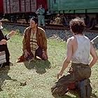 Lionel Abelanski, Clément Harari, Serge Kribus, and Rufus in Train of Life (1998)