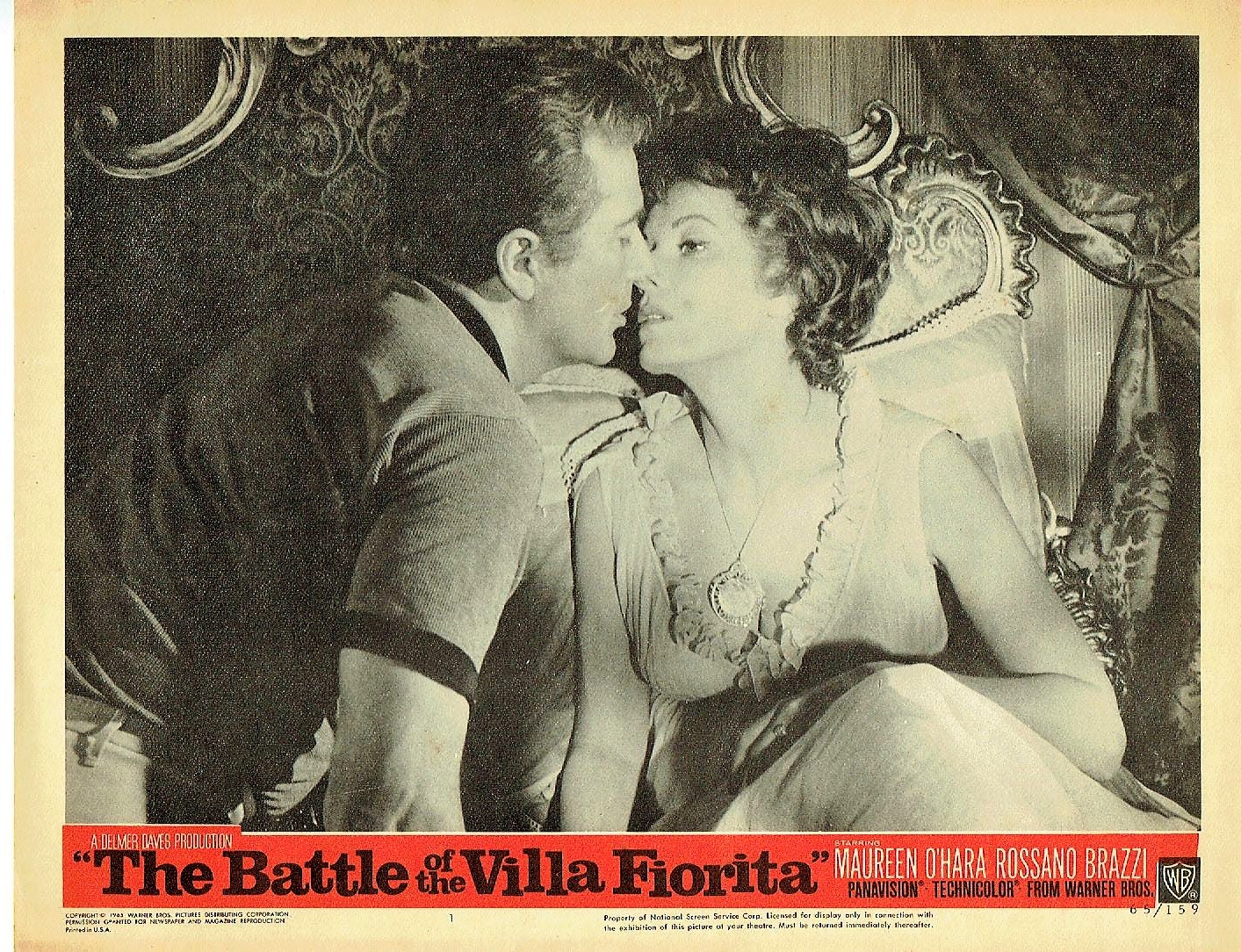 Maureen O'Hara and Rossano Brazzi in The Battle of the Villa Fiorita (1965)